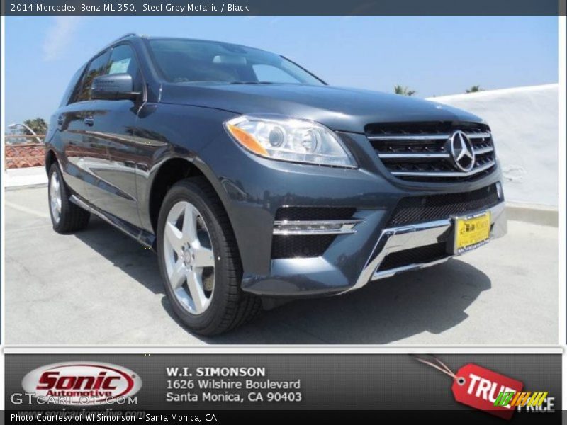 Steel Grey Metallic / Black 2014 Mercedes-Benz ML 350