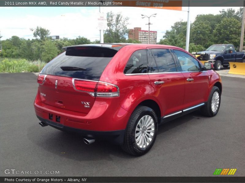 Red Candy Metallic / Medium Light Stone 2011 Lincoln MKX AWD