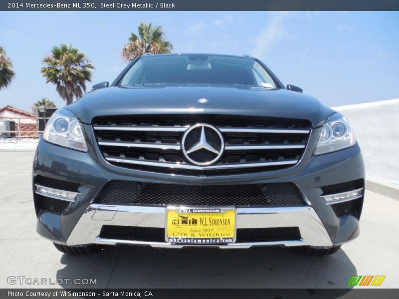 Steel Grey Metallic / Black 2014 Mercedes-Benz ML 350