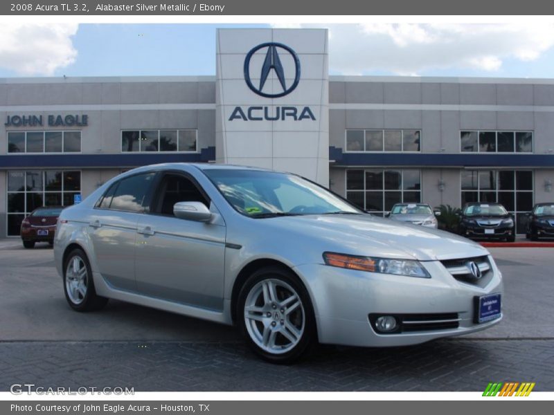 Alabaster Silver Metallic / Ebony 2008 Acura TL 3.2