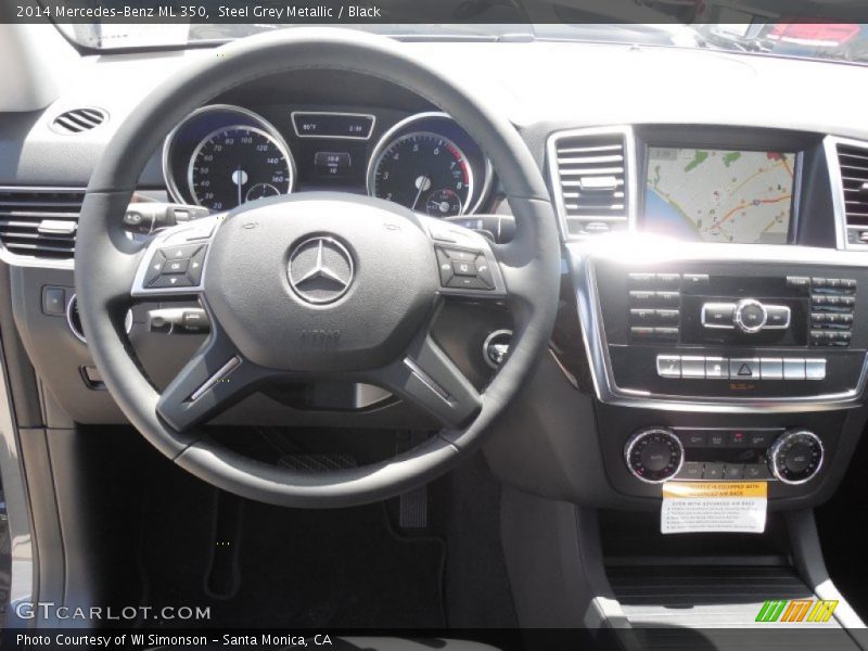 Steel Grey Metallic / Black 2014 Mercedes-Benz ML 350