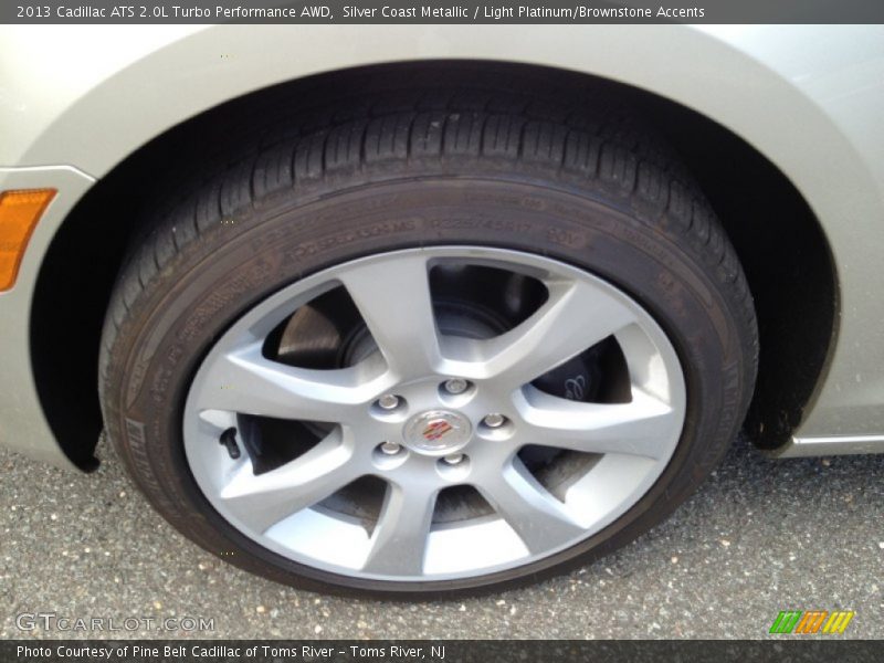 Silver Coast Metallic / Light Platinum/Brownstone Accents 2013 Cadillac ATS 2.0L Turbo Performance AWD