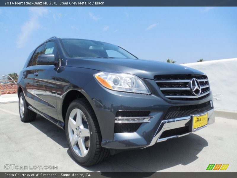 Steel Grey Metallic / Black 2014 Mercedes-Benz ML 350