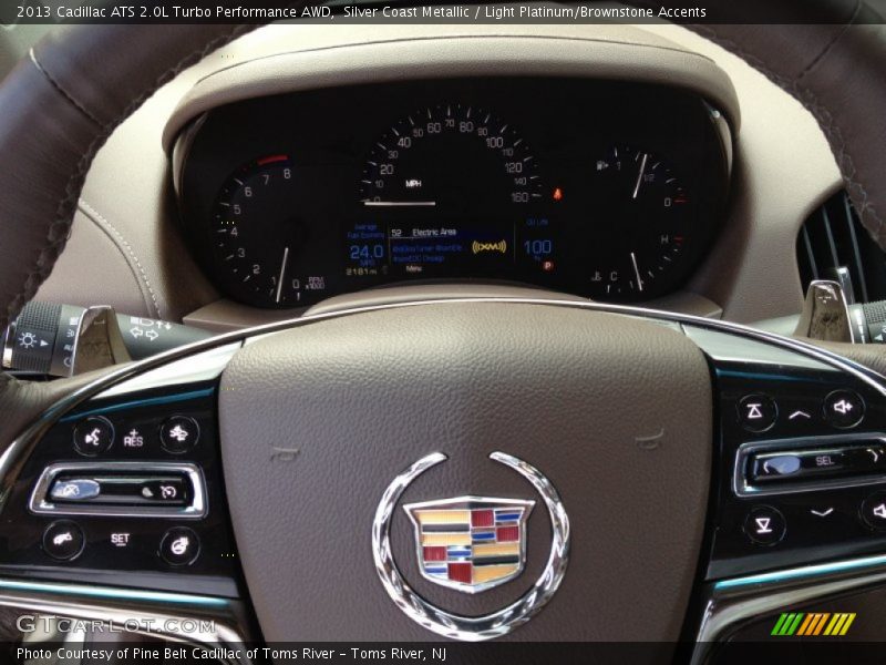 Silver Coast Metallic / Light Platinum/Brownstone Accents 2013 Cadillac ATS 2.0L Turbo Performance AWD