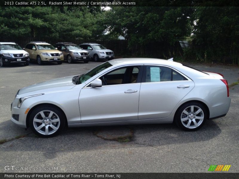 Radiant Silver Metallic / Caramel/Jet Black Accents 2013 Cadillac ATS 2.5L