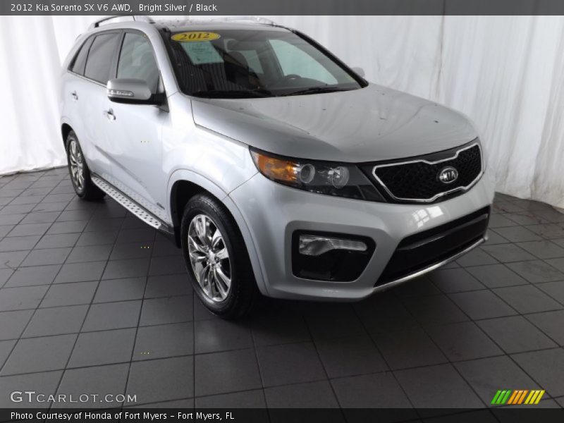 Bright Silver / Black 2012 Kia Sorento SX V6 AWD