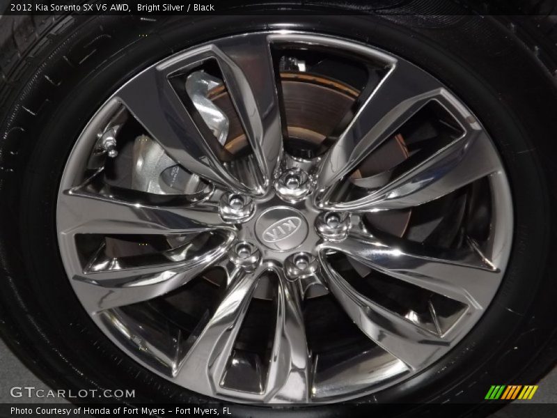 Bright Silver / Black 2012 Kia Sorento SX V6 AWD