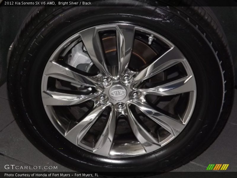 Bright Silver / Black 2012 Kia Sorento SX V6 AWD