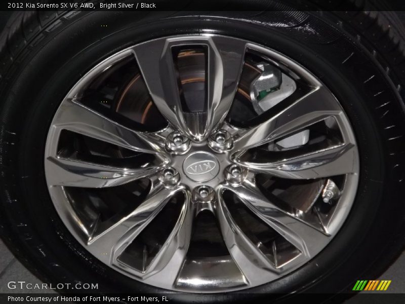 Bright Silver / Black 2012 Kia Sorento SX V6 AWD