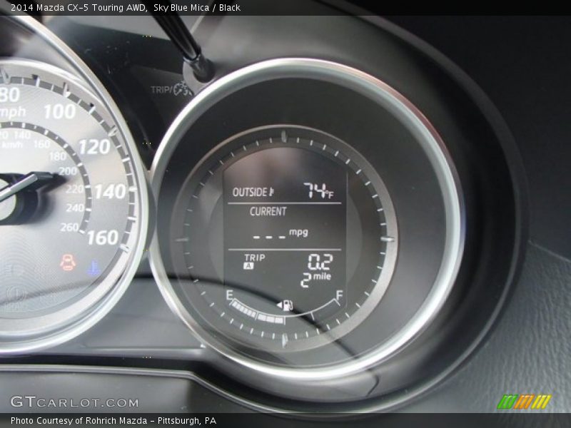 Sky Blue Mica / Black 2014 Mazda CX-5 Touring AWD