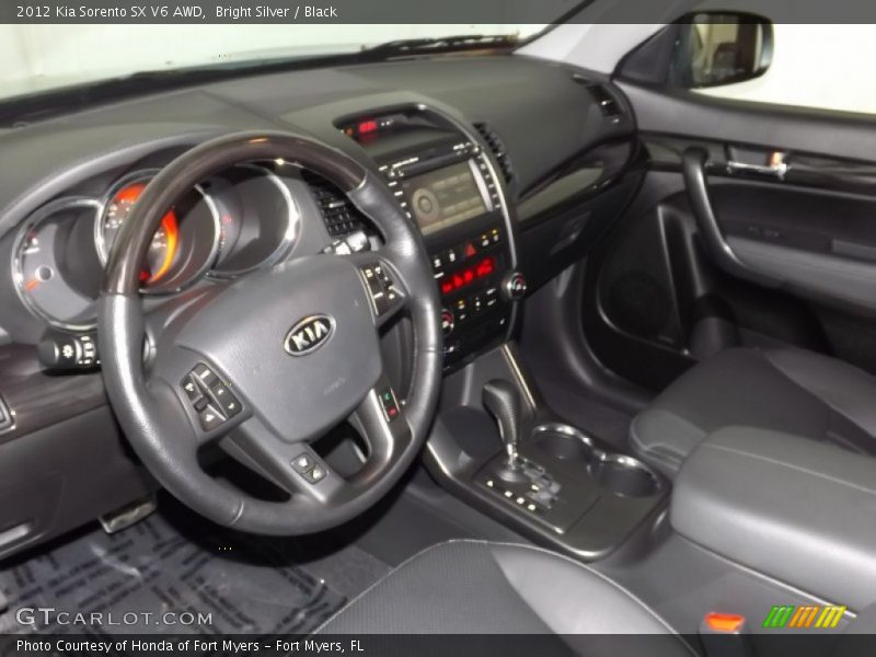 Bright Silver / Black 2012 Kia Sorento SX V6 AWD