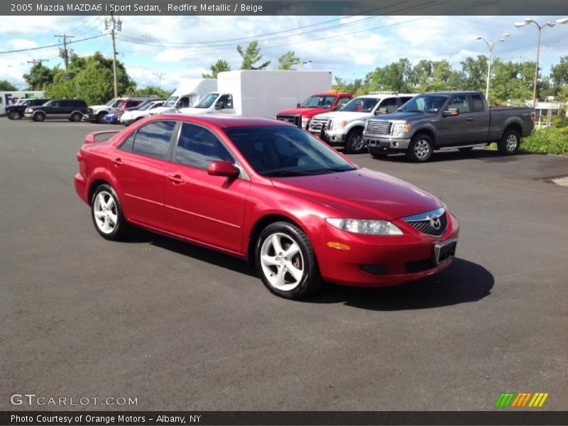 Redfire Metallic / Beige 2005 Mazda MAZDA6 i Sport Sedan