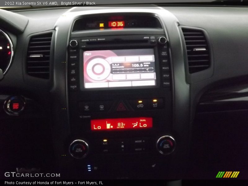 Bright Silver / Black 2012 Kia Sorento SX V6 AWD