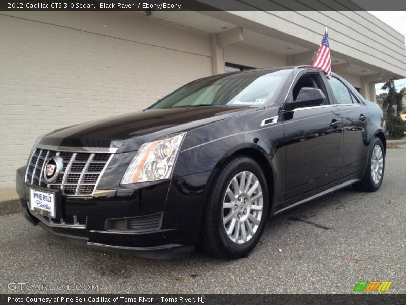 Black Raven / Ebony/Ebony 2012 Cadillac CTS 3.0 Sedan