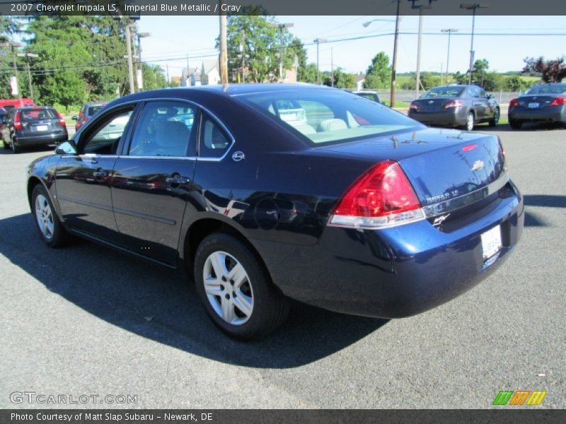 Imperial Blue Metallic / Gray 2007 Chevrolet Impala LS