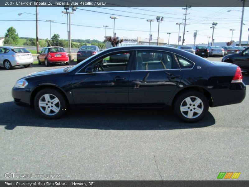 Imperial Blue Metallic / Gray 2007 Chevrolet Impala LS