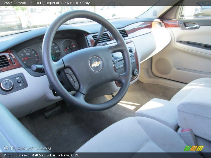 Imperial Blue Metallic / Gray 2007 Chevrolet Impala LS