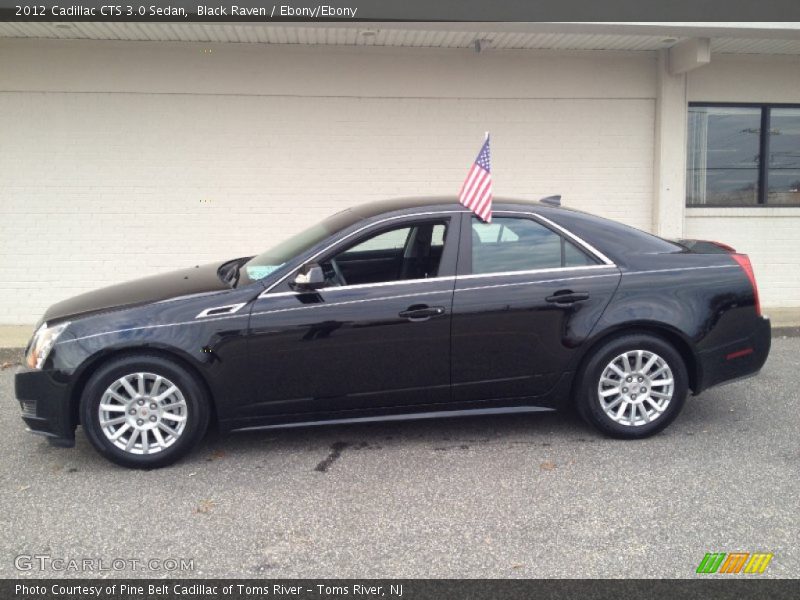 Black Raven / Ebony/Ebony 2012 Cadillac CTS 3.0 Sedan