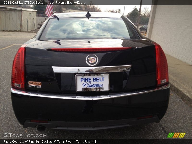 Black Raven / Ebony/Ebony 2012 Cadillac CTS 3.0 Sedan