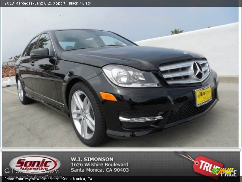 Black / Black 2013 Mercedes-Benz C 250 Sport