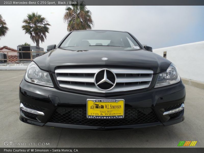 Black / Black 2013 Mercedes-Benz C 250 Sport