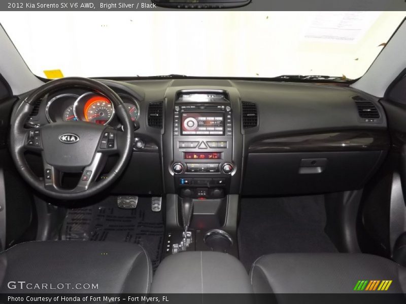 Bright Silver / Black 2012 Kia Sorento SX V6 AWD