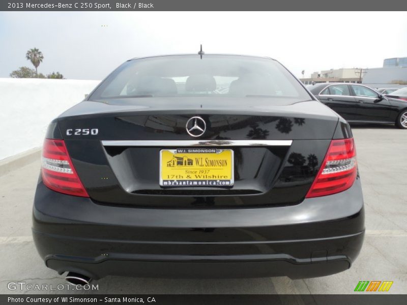 Black / Black 2013 Mercedes-Benz C 250 Sport