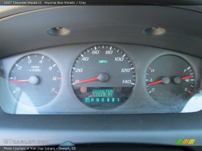 Imperial Blue Metallic / Gray 2007 Chevrolet Impala LS