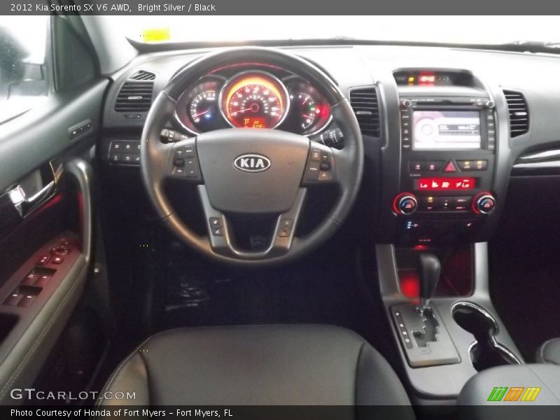 Bright Silver / Black 2012 Kia Sorento SX V6 AWD