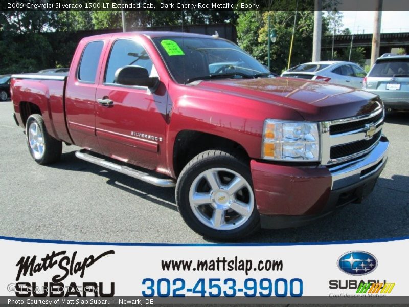 Dark Cherry Red Metallic / Ebony 2009 Chevrolet Silverado 1500 LT Extended Cab