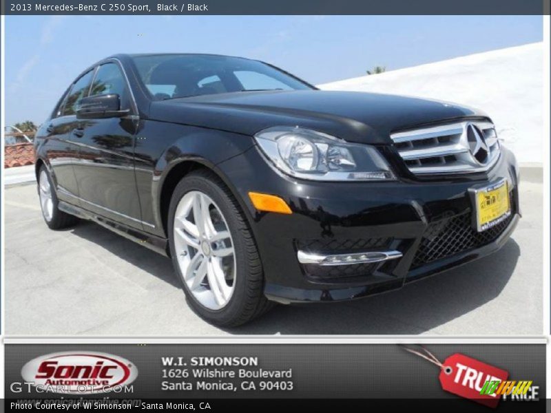 Black / Black 2013 Mercedes-Benz C 250 Sport