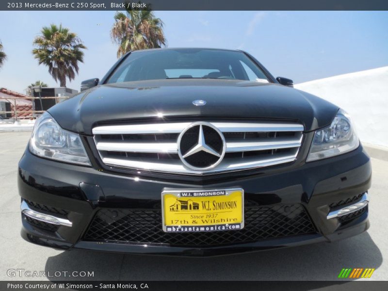 Black / Black 2013 Mercedes-Benz C 250 Sport