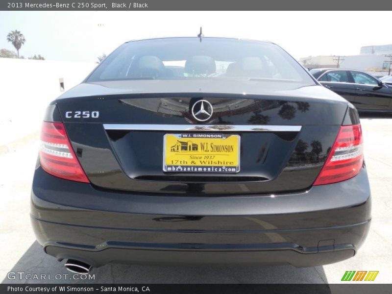 Black / Black 2013 Mercedes-Benz C 250 Sport