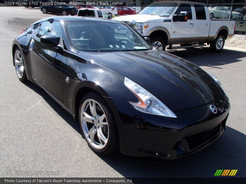 Magnetic Black / Black Leather 2009 Nissan 370Z Touring Coupe