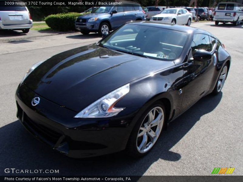 Magnetic Black / Black Leather 2009 Nissan 370Z Touring Coupe