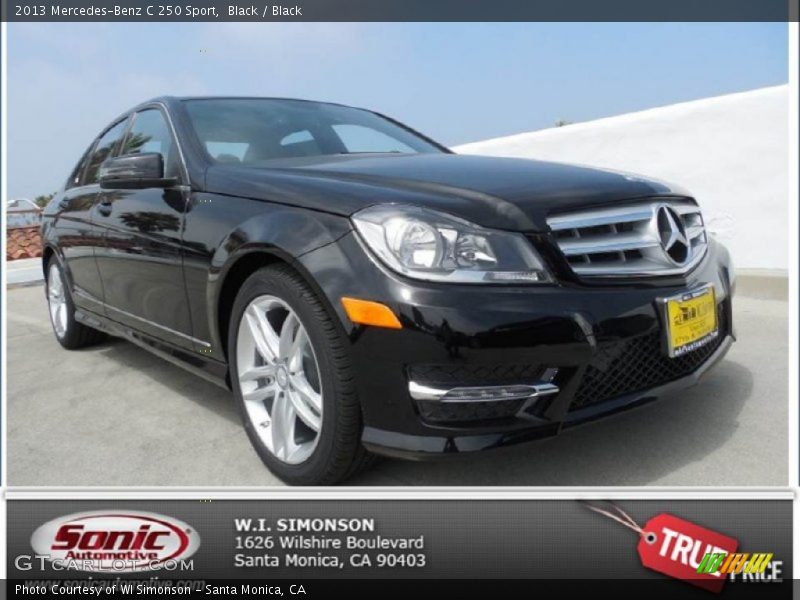 Black / Black 2013 Mercedes-Benz C 250 Sport