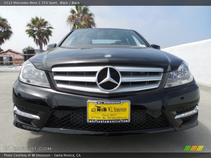 Black / Black 2013 Mercedes-Benz C 250 Sport