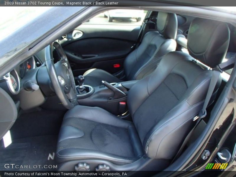 Magnetic Black / Black Leather 2009 Nissan 370Z Touring Coupe