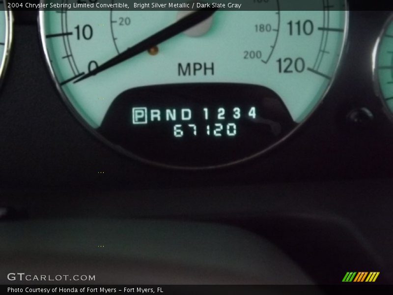 Bright Silver Metallic / Dark Slate Gray 2004 Chrysler Sebring Limited Convertible