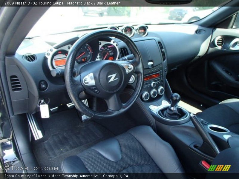 Magnetic Black / Black Leather 2009 Nissan 370Z Touring Coupe