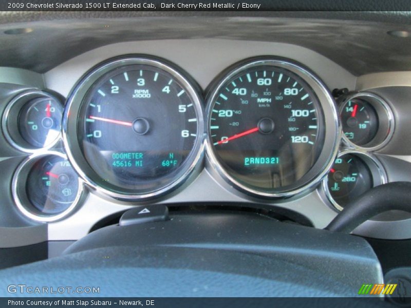 Dark Cherry Red Metallic / Ebony 2009 Chevrolet Silverado 1500 LT Extended Cab