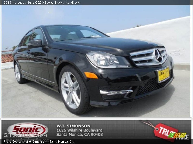 Black / Ash/Black 2013 Mercedes-Benz C 250 Sport