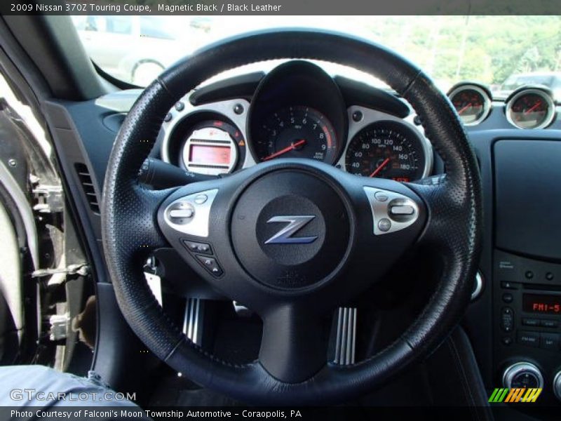 Magnetic Black / Black Leather 2009 Nissan 370Z Touring Coupe