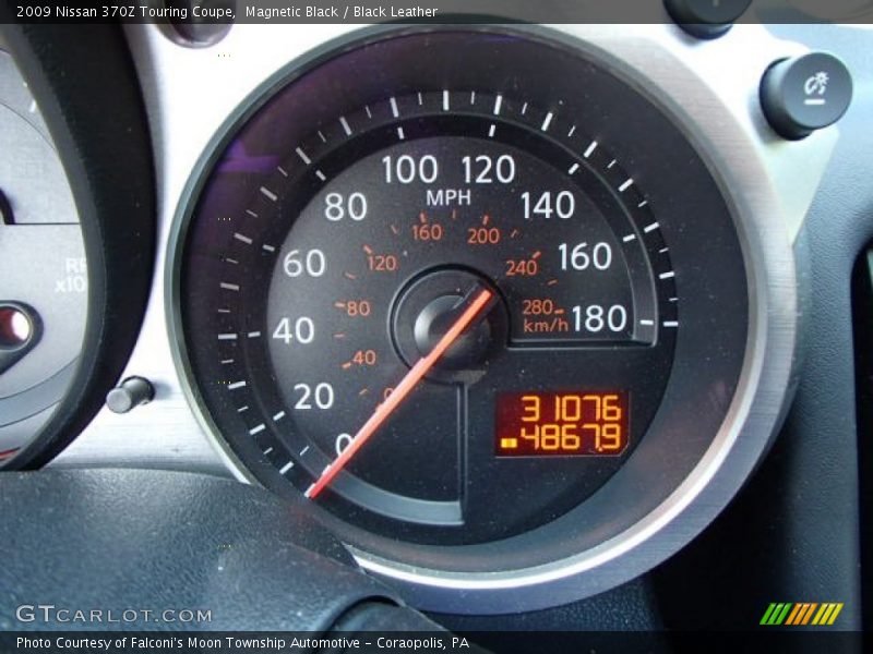 Magnetic Black / Black Leather 2009 Nissan 370Z Touring Coupe