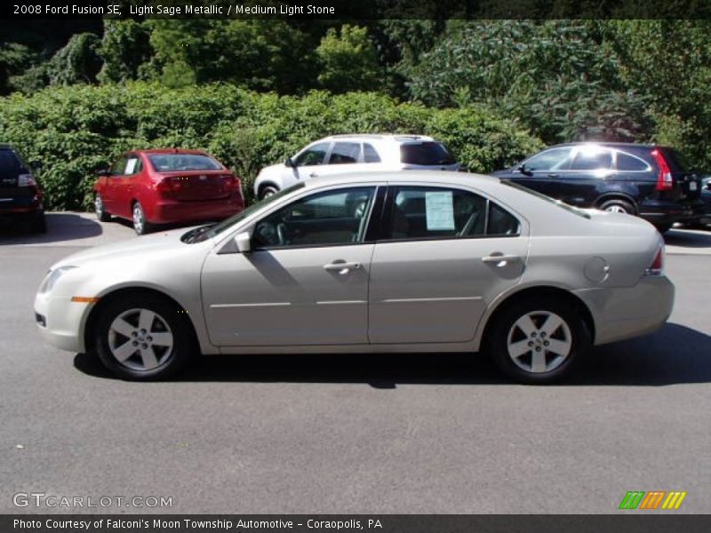 Light Sage Metallic / Medium Light Stone 2008 Ford Fusion SE