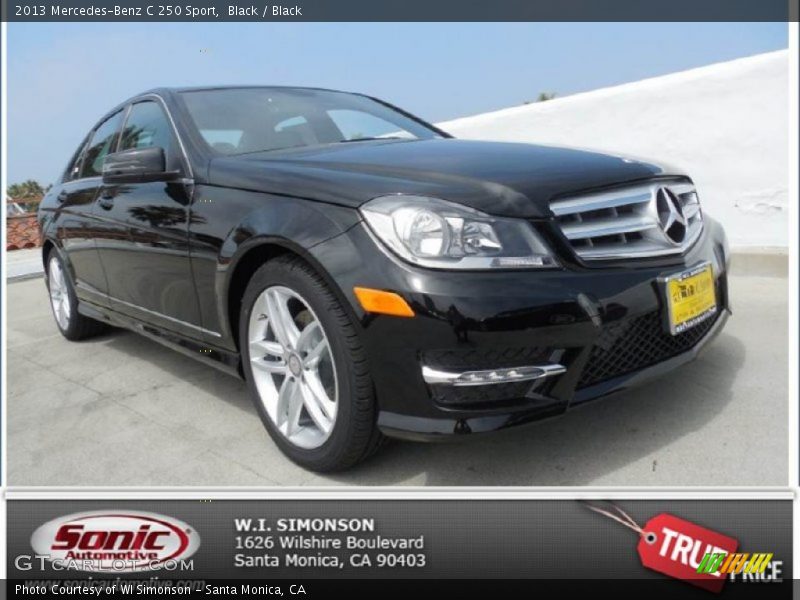 Black / Black 2013 Mercedes-Benz C 250 Sport