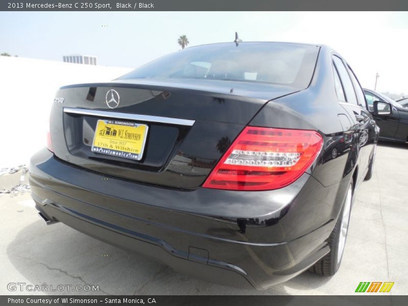 Black / Black 2013 Mercedes-Benz C 250 Sport