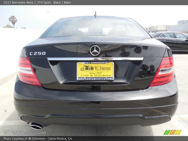 Black / Black 2013 Mercedes-Benz C 250 Sport