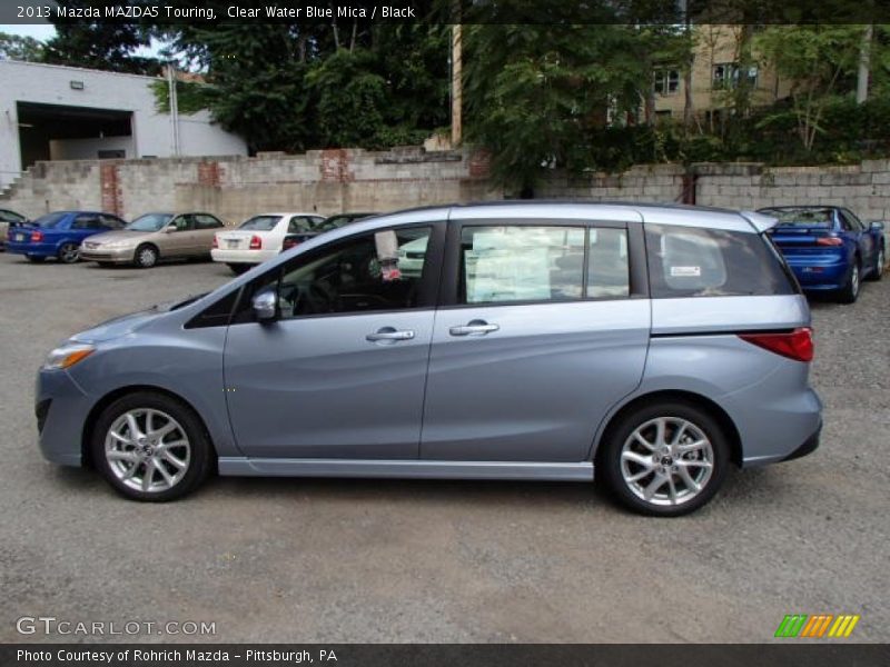 Clear Water Blue Mica / Black 2013 Mazda MAZDA5 Touring