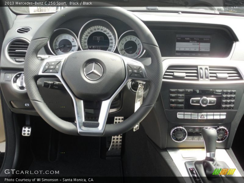 Black / Black 2013 Mercedes-Benz C 250 Sport